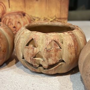 Jack O Lantern candle holders. Set of 4